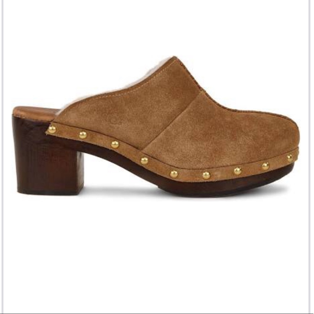 UGG Classic Kassi Chestnut Sheepskin Suede Clog